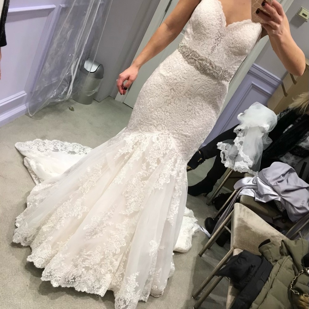 BRAND NEW unaltered Madison James bridal gown- Kleinfeld’s purchased MJ215 - Picture 3 of 9